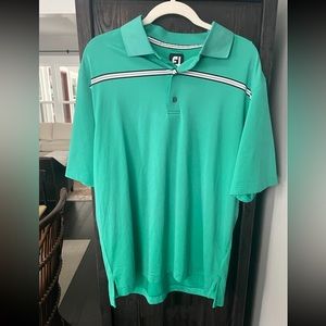 FootJoy Performance Stretch Pique Golf Shirt: Green, XL